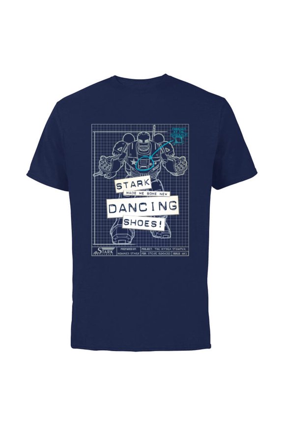 WHAT IF…? Hydra Stomper Stark Made Me Dancing Shoes - Short Sleeve Cotton T-Shirt for Adults - Customized-Navy