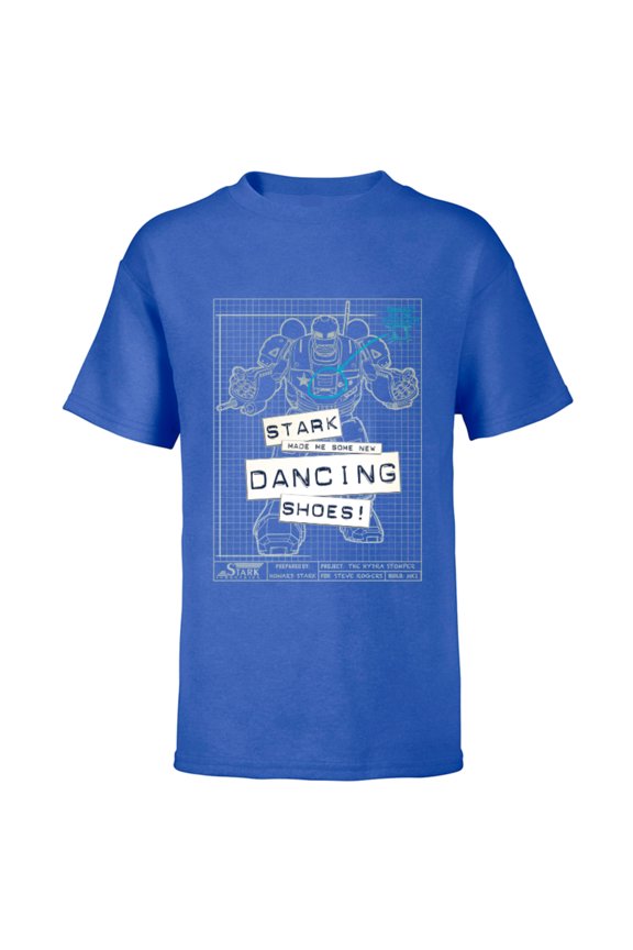 WHAT IF…? Hydra Stomper Stark Made Me Dancing Shoes - Short Sleeve T-Shirt for Kids – Customized-Royal