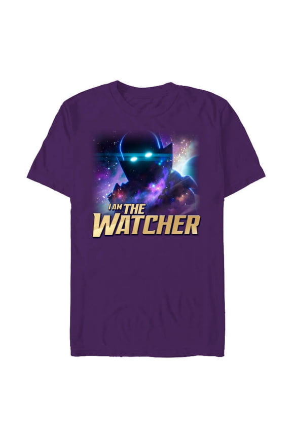 WHAT IF…? I Am The Watcher Cosmic - Short Sleeve Blended T-Shirt for Adults – Customized-Purple