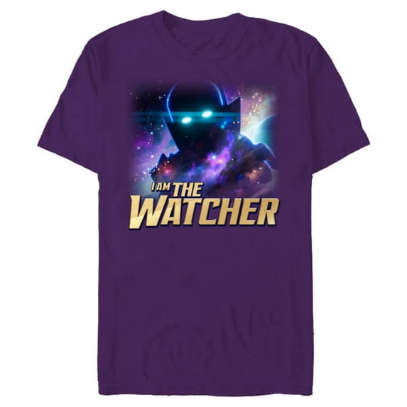 Marvel WHAT IF…? I Am The Watcher Cosmic - Short Sleeve Blended T-Shirt for Adults – Customized-Purple