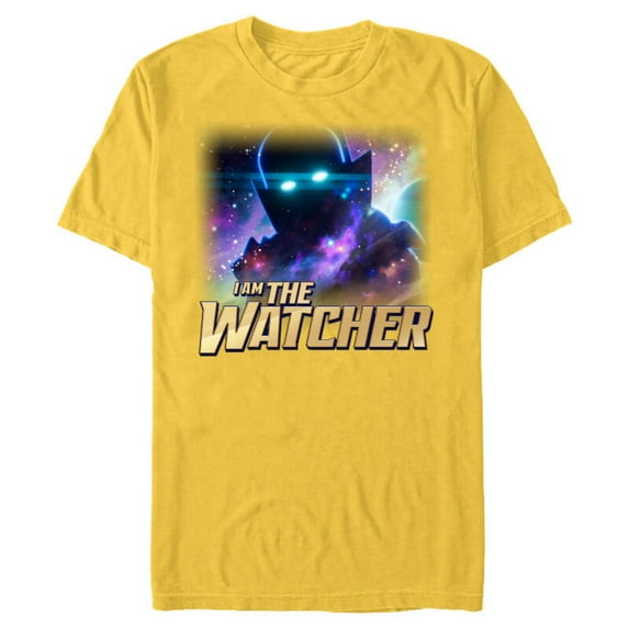 Marvel WHAT IF…? I Am The Watcher Cosmic - Short Sleeve Blended T-Shirt for Adults – Customized-Yellow