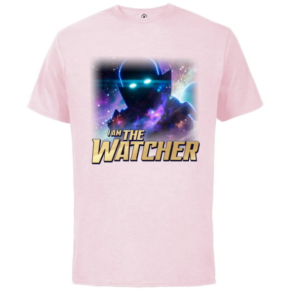 Marvel WHAT IF…? I Am The Watcher Cosmic - Short Sleeve Cotton T-Shirt for Adults - Customized-Soft Pink