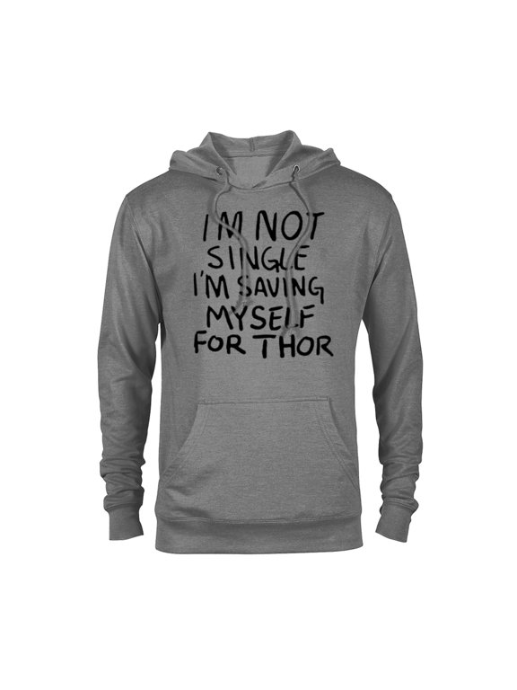 WHAT IF…? I’m Not Single I’m Saving Myself for Thor Standard - Pullover Hoodie for Adults – Customized-Graphite Heather