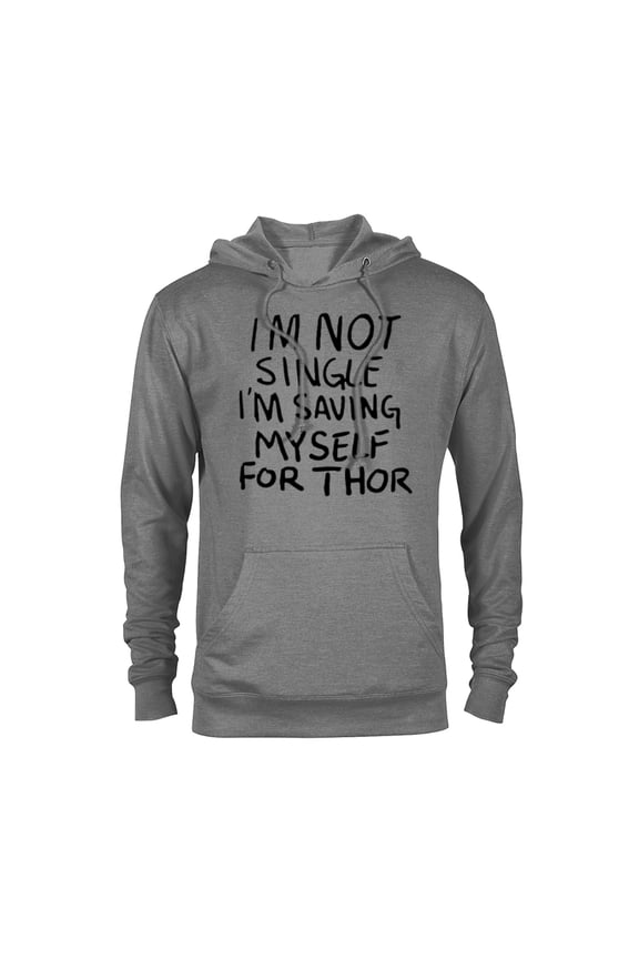 WHAT IF…? I’m Not Single I’m Saving Myself for Thor Standard - Pullover Hoodie for Adults – Customized-Graphite Heather
