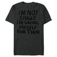 thumbnail image 1 of Marvel WHAT IF…? I’m Not Single I’m Saving Myself for Thor Standard - Short Sleeve Blended T-Shirt for Adults – Customized-Dark Heather, 1 of 5