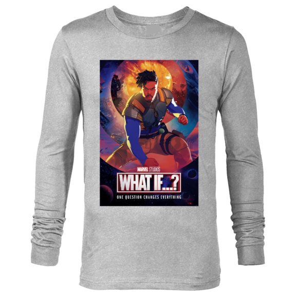 Marvel WHAT IF…? Killmonger Comic Cover Standard - Long Sleeve T-Shirt for Men – Customized-Athletic Heather