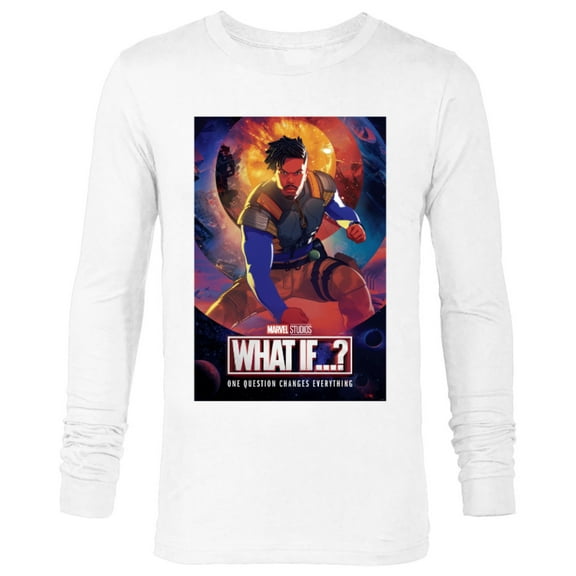 Marvel WHAT IF…? Killmonger Comic Cover Standard - Long Sleeve T-Shirt for Men – Customized-White