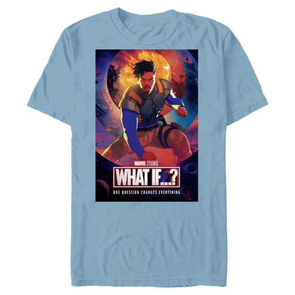 Marvel WHAT IF…? Killmonger Comic Cover Standard - Short Sleeve Blended T-Shirt for Adults – Customized-Ocean Blue