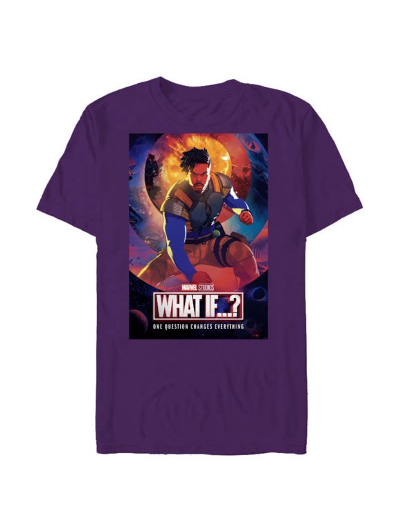 WHAT IF…? Killmonger Comic Cover Standard - Short Sleeve Blended T-Shirt for Adults – Customized-Purple