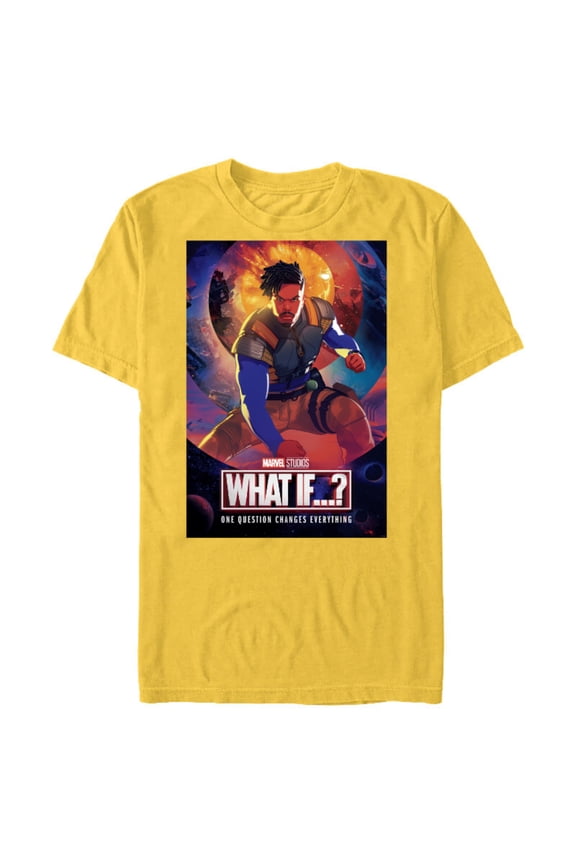 WHAT IF…? Killmonger Comic Cover Standard - Short Sleeve Blended T-Shirt for Adults – Customized-Yellow