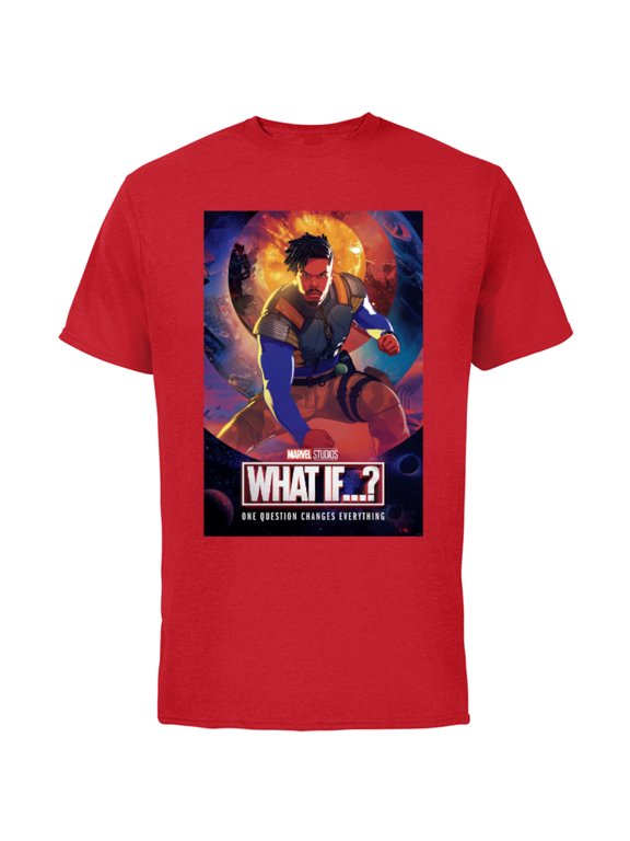WHAT IF…? Killmonger Comic Cover Standard - Short Sleeve Cotton T-Shirt for Adults - Customized-Red