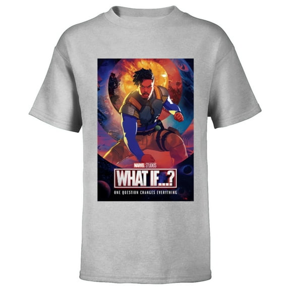 Marvel WHAT IF…? Killmonger Comic Cover Standard - Short Sleeve T-Shirt for Kids – Customized-Athletic Heather