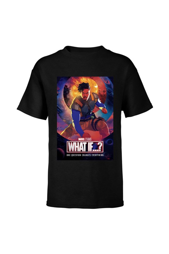 WHAT IF…? Killmonger Comic Cover Standard - Short Sleeve T-Shirt for Kids – Customized-Black