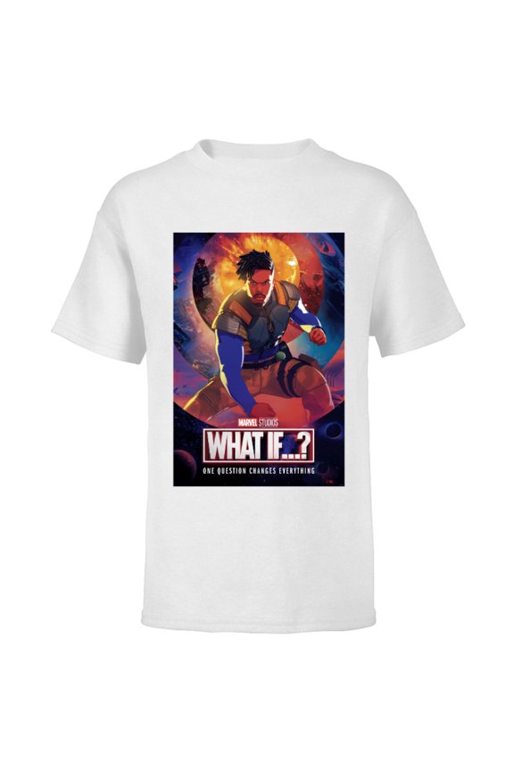WHAT IF…? Killmonger Comic Cover Standard - Short Sleeve T-Shirt for Kids – Customized-White