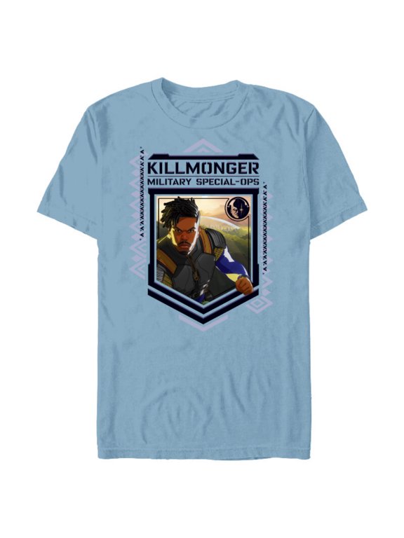 WHAT IF…? Killmonger Military Special-Ops Standard - Short Sleeve Blended T-Shirt for Adults – Customized-Ocean Blue