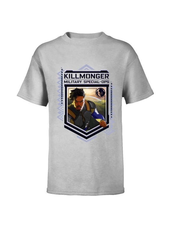 WHAT IF…? Killmonger Military Special-Ops Standard - Short Sleeve T-Shirt for Kids – Customized-Athletic Heather