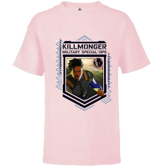 Marvel WHAT IF…? Killmonger Military Special-Ops Standard - Short Sleeve T-Shirt for Kids – Customized-Soft Pink