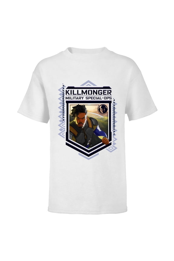 WHAT IF…? Killmonger Military Special-Ops Standard - Short Sleeve T-Shirt for Kids – Customized-White