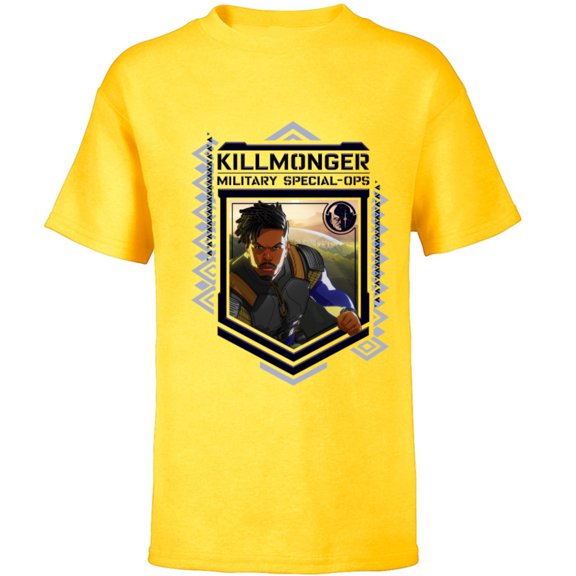 Marvel WHAT IF…? Killmonger Military Special-Ops Standard - Short Sleeve T-Shirt for Kids – Customized-Yellow