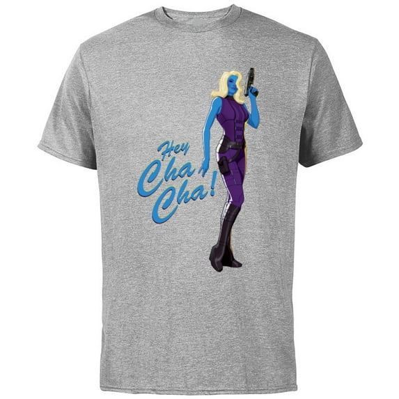 Marvel WHAT IF…? Nebula Hey Cha Cha Standard - Short Sleeve Cotton T-Shirt for Adults - Customized-Athletic Heather