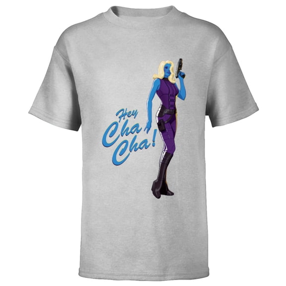 Marvel WHAT IF…? Nebula Hey Cha Cha Standard - Short Sleeve T-Shirt for Kids – Customized-Athletic Heather