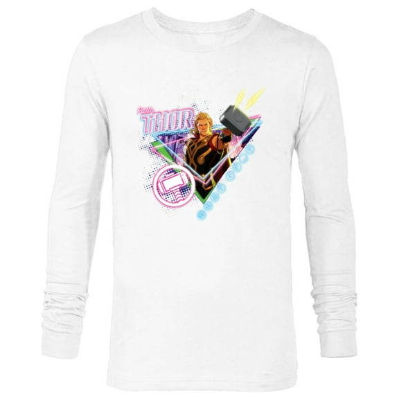 Marvel WHAT IF…? Party Thor Neon Bash Standard - Long Sleeve T-Shirt for Men – Customized-White