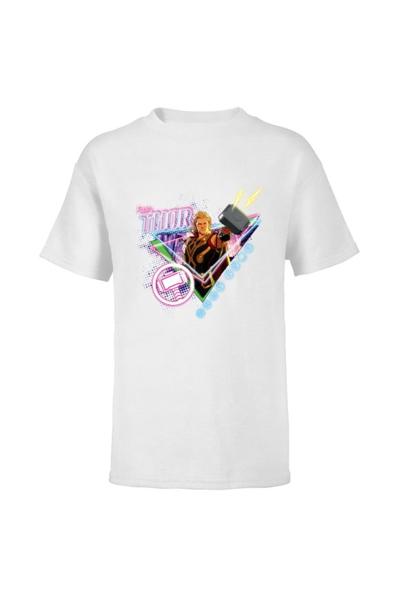 WHAT IF…? Party Thor Neon Bash Standard - Short Sleeve T-Shirt for Kids – Customized-White