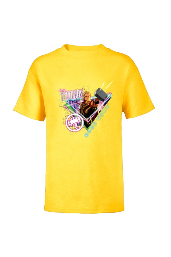 WHAT IF…? Party Thor Neon Bash Standard - Short Sleeve T-Shirt for Kids – Customized-Yellow