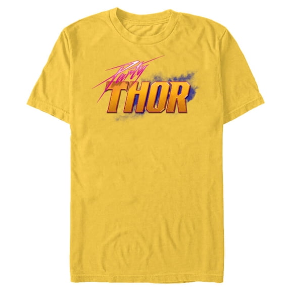 Marvel WHAT IF…? Party Thor Standard - Short Sleeve Blended T-Shirt for Adults – Customized-Yellow