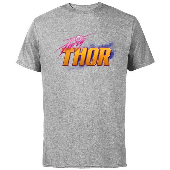 Marvel WHAT IF…? Party Thor Standard - Short Sleeve Cotton T-Shirt for Adults - Customized-Athletic Heather