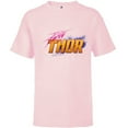 thumbnail image 1 of Marvel WHAT IF…? Party Thor Standard - Short Sleeve T-Shirt for Kids – Customized-Soft Pink, 1 of 5