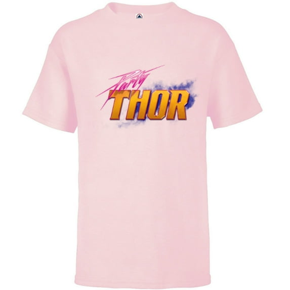 Marvel WHAT IF…? Party Thor Standard - Short Sleeve T-Shirt for Kids – Customized-Soft Pink