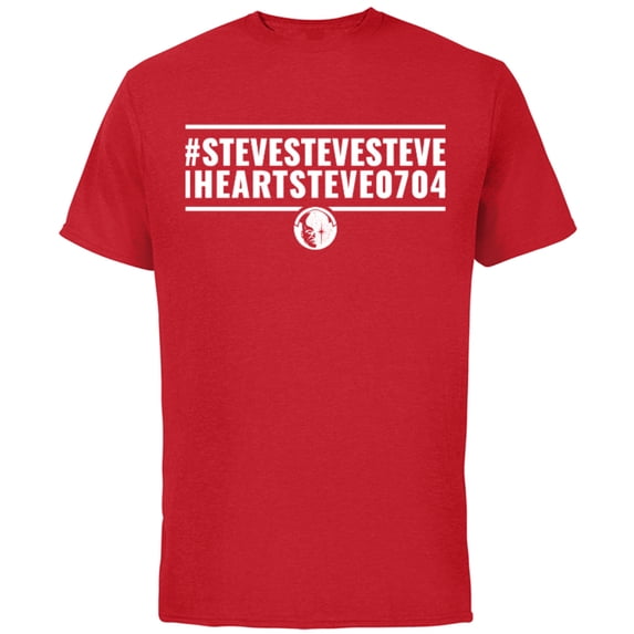 Marvel WHAT IF…? #STEVESTEVESTEVEIHEARTSTEVE0704 Standard - Short Sleeve Cotton T-Shirt for Adults - Customized-Red
