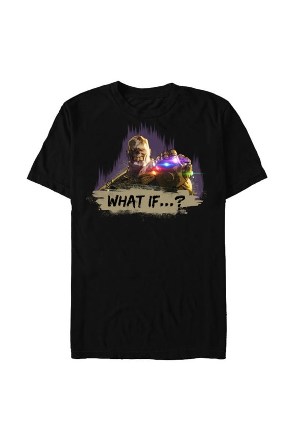 WHAT IF…? Thanos Infinity Gauntlet Standard - Short Sleeve Blended T-Shirt for Adults – Customized-Black