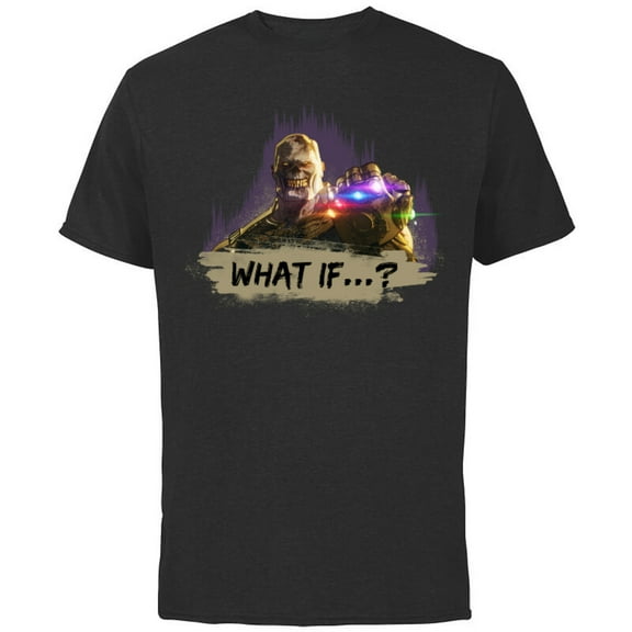 Marvel WHAT IF…? Thanos Infinity Gauntlet Standard - Short Sleeve Cotton T-Shirt for Adults - Customized-Black