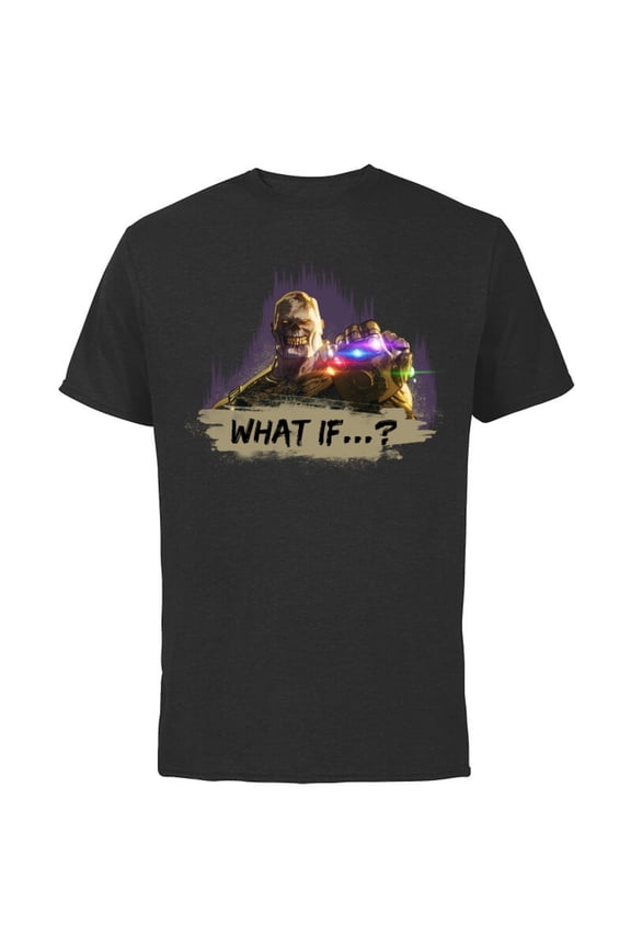 WHAT IF…? Thanos Infinity Gauntlet Standard - Short Sleeve Cotton T-Shirt for Adults - Customized-Black