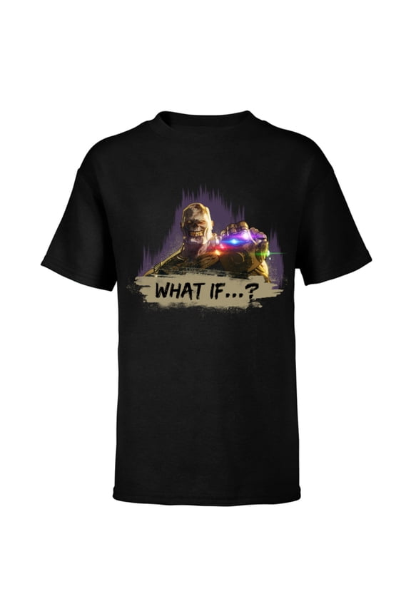 WHAT IF…? Thanos Infinity Gauntlet Standard - Short Sleeve T-Shirt for Kids – Customized-Black