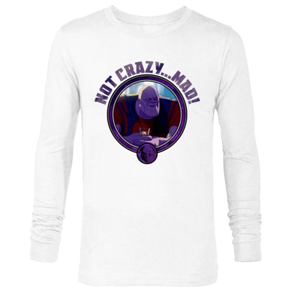 Marvel WHAT IF…? Thanos Not Crazy… Mad - Long Sleeve T-Shirt for Men – Customized-White
