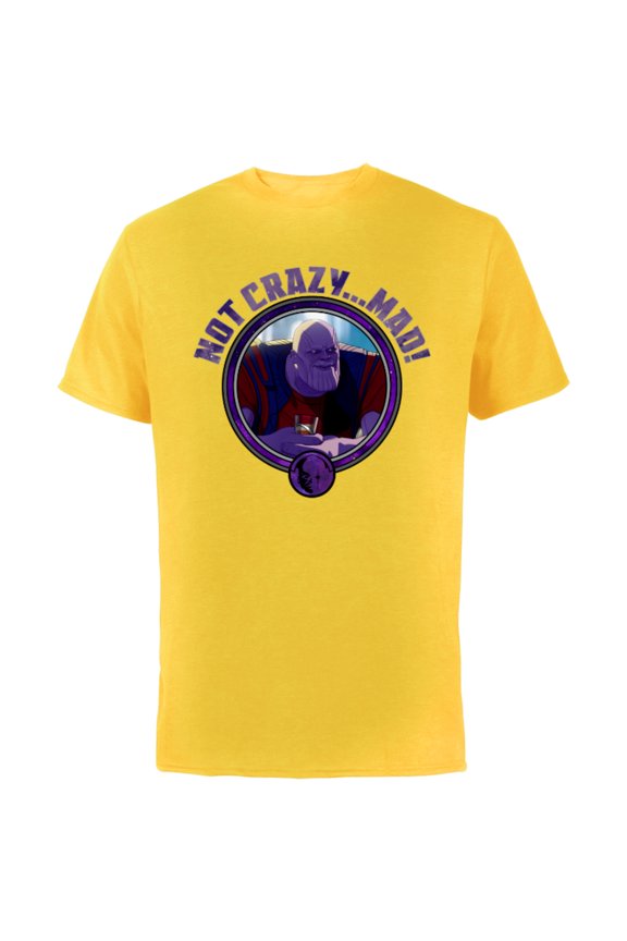 WHAT IF…? Thanos Not Crazy… Mad - Short Sleeve Cotton T-Shirt for Adults - Customized-Yellow
