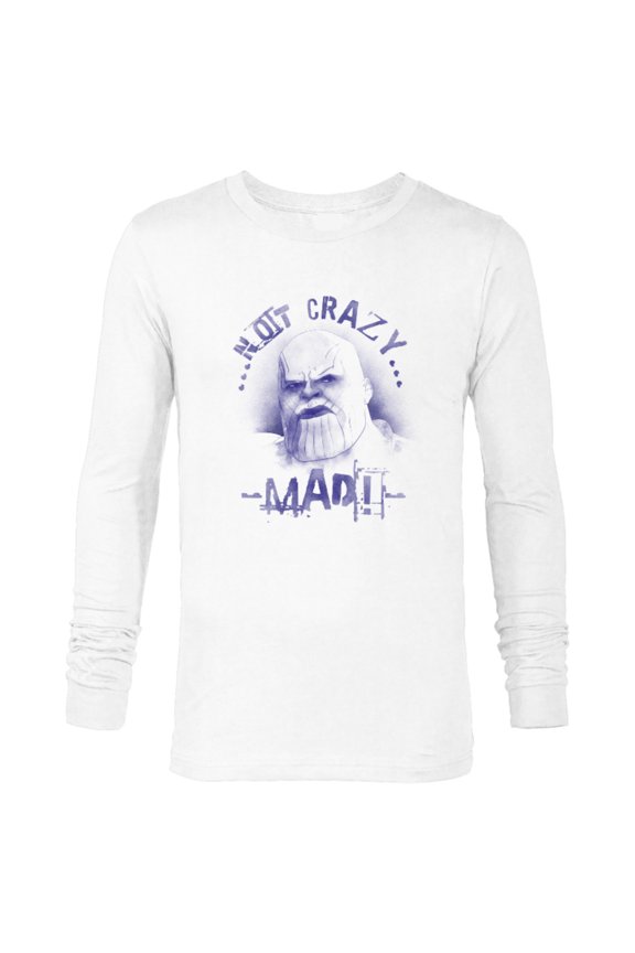 WHAT IF…? Thanos Not Crazy Mad Standard - Long Sleeve T-Shirt for Men – Customized-White