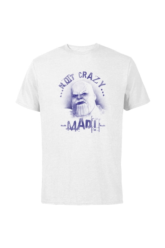 WHAT IF…? Thanos Not Crazy Mad Standard - Short Sleeve Cotton T-Shirt for Adults - Customized-White