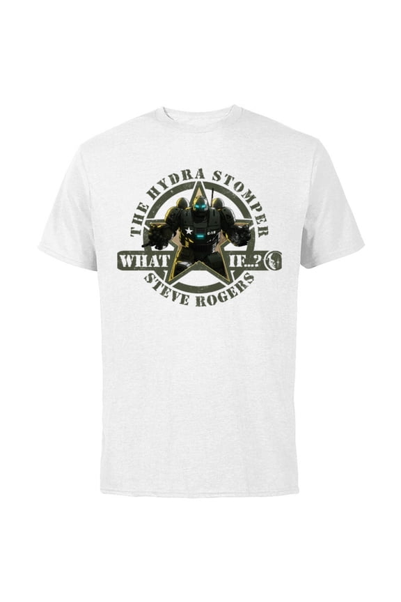 WHAT IF…? The Hydra Stomper Steve Rogers - Short Sleeve Cotton T-Shirt for Adults - Customized-White