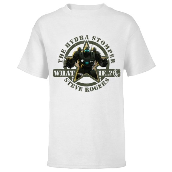 Marvel WHAT IF…? The Hydra Stomper Steve Rogers - Short Sleeve T-Shirt for Kids – Customized-White