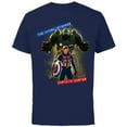 thumbnail image 1 of Marvel WHAT IF…? The Hydra Stomper and Captain Carter - Short Sleeve Cotton T-Shirt for Adults - Customized-Navy, 1 of 5