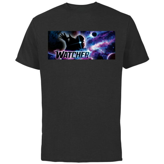 Marvel WHAT IF…? The Watcher Cosmos - Short Sleeve Cotton T-Shirt for Adults - Customized-Black
