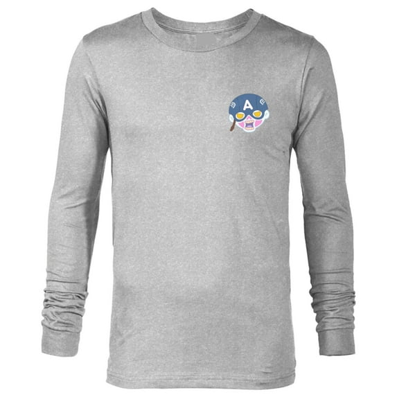 Marvel WHAT IF…? Zombie Captain America Chibi Standard - Long Sleeve T-Shirt for Men – Customized-Athletic Heather