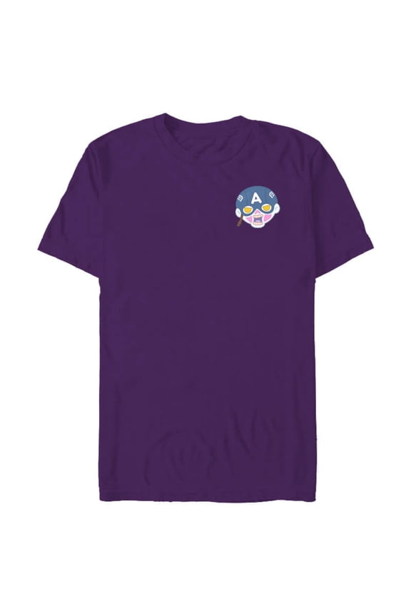 WHAT IF…? Zombie Captain America Chibi Standard - Short Sleeve Blended T-Shirt for Adults – Customized-Purple