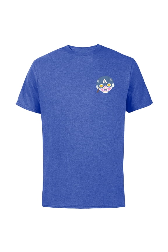 WHAT IF…? Zombie Captain America Chibi Standard - Short Sleeve Cotton T-Shirt for Adults - Customized-Royal Heather