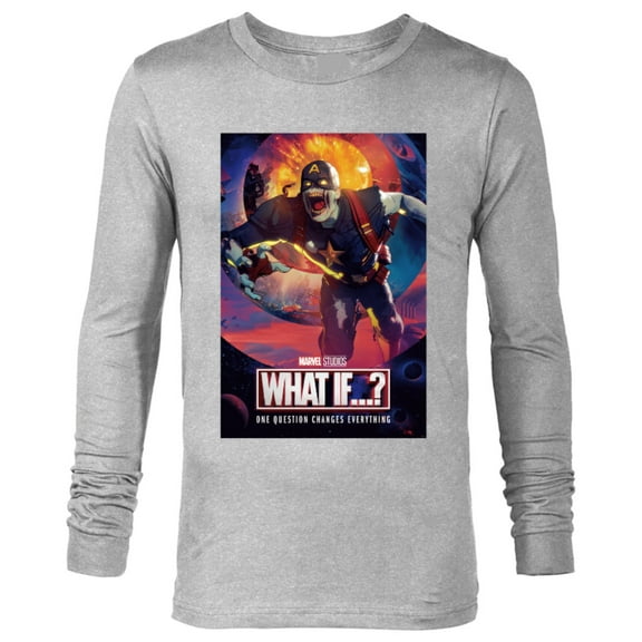 Marvel WHAT IF…? Zombie Captain America Comic Cover Standard - Long Sleeve T-Shirt for Men – Customized-Athletic Heather