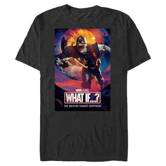 Marvel WHAT IF…? Zombie Captain America Comic Cover Standard - Short Sleeve Blended T-Shirt for Adults – Customized-Dark Heather